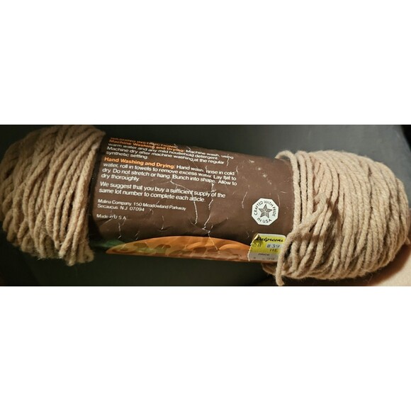 Vintage yarn Malina Creslan CAMEL 3 oz - Picture 4 of 4
